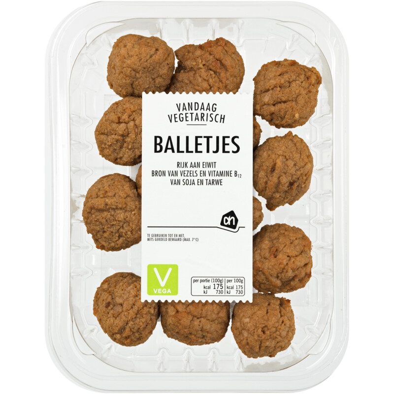 Een afbeelding van AH Vega balletjes