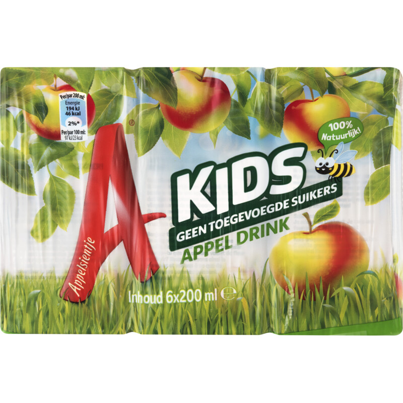 Een afbeelding van Appelsientje kidz appel drink 6pk