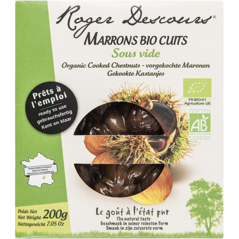 Een afbeelding van AH Bio kastanjes gestoomd 200gr