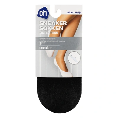 pdp-image-AH Kousenvoetje sneaker katoen zwart 39-42