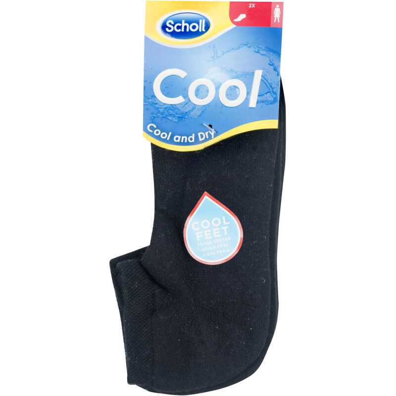 Een afbeelding van Scholl Sok cool & dry dames zwart 39-42