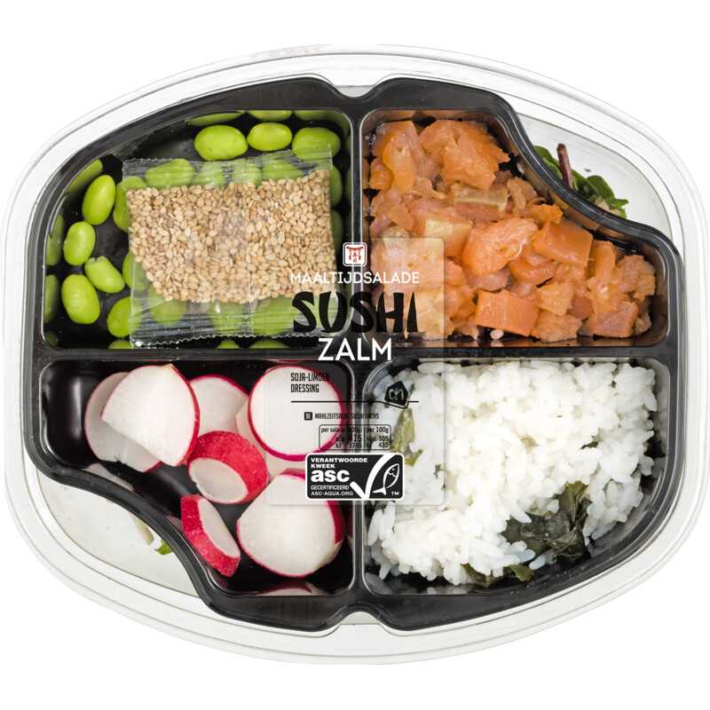 Een afbeelding van AH Maaltijdsalade sushi zalm