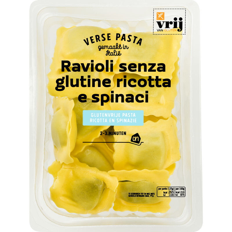 Een afbeelding van AH Vrij van Verse ravioli senza glutine