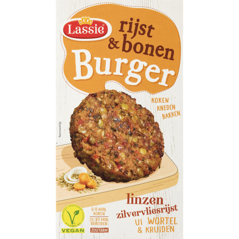 Een afbeelding van Lassie Rijst en bonenburger klassiek