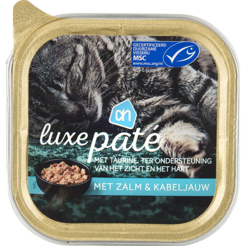 Een afbeelding van AH Alu luxe pate zlm/kab