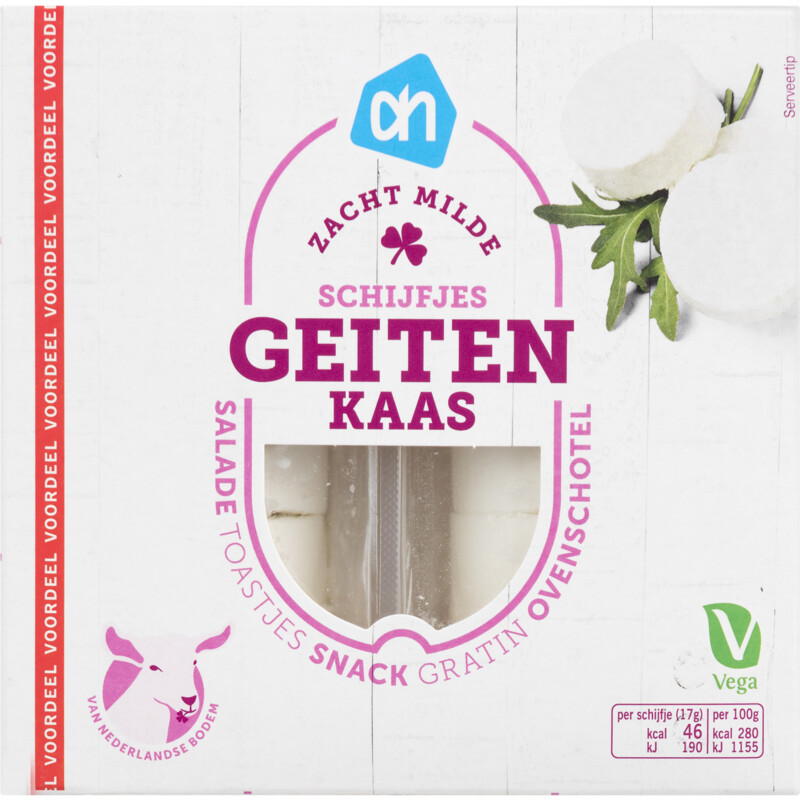 Een afbeelding van AH Geitenkaas schijfjes naturel