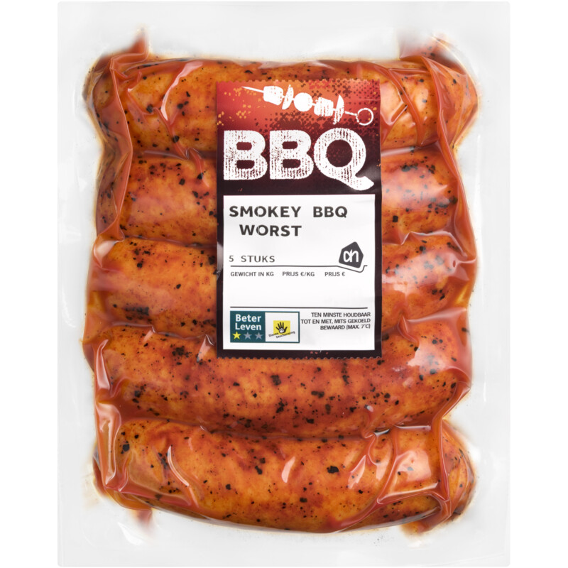 Een afbeelding van AH BBQ worst smokey