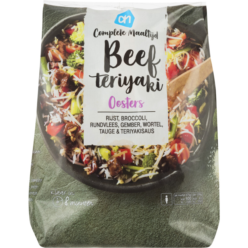 Een afbeelding van AH Beef teriyaki met rijst