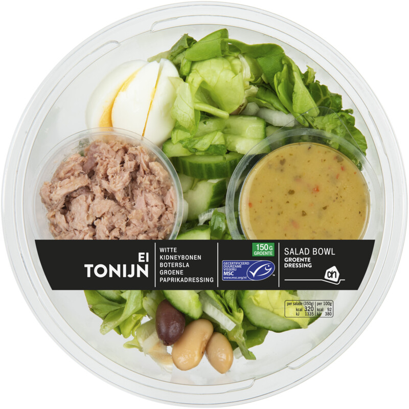 AH Saladbowl Tonijn, ei & groene paprika reserveren | Albert Heijn