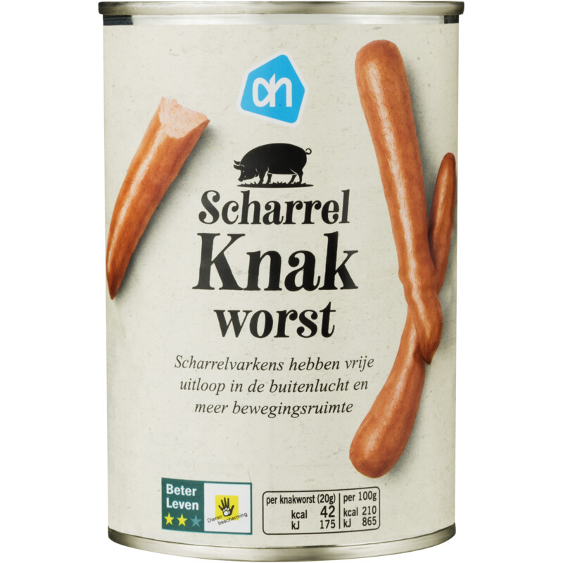 Een afbeelding van AH Scharrel knakworsten