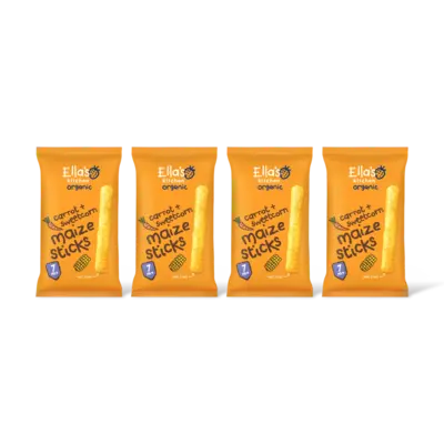 pdp-image-Ella's kitchen Maize sticks wortels, mais 7m+ bio 4-pck