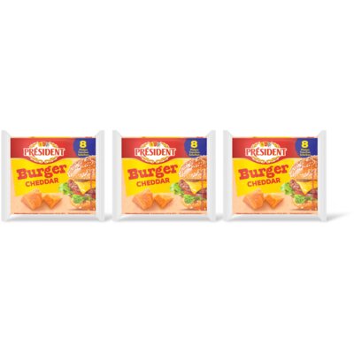Président Burger gourmand au cheddar 3-pack