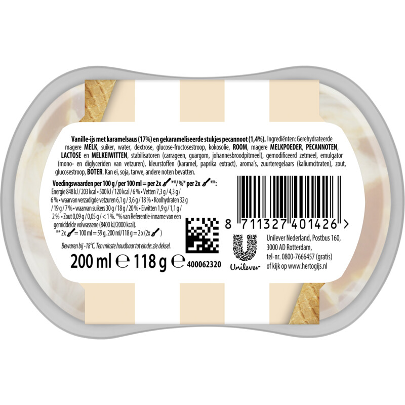 Een afbeelding van Hertog Ijssalon mini pecan karamel vanille
