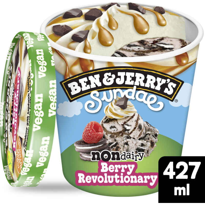 Een afbeelding van Ben & Jerry's Berry revolutionary sundae non-dairy