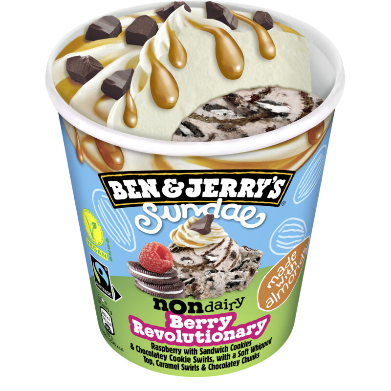 Een afbeelding van Ben & Jerry's Berry revolutionary sundae non-dairy