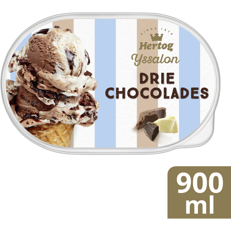Een afbeelding van Hertog Ijssalon drie chocolades