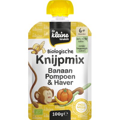 pdp-image-De Kleine Keuken Knijpmix banaan, pompoen & haver 6m+