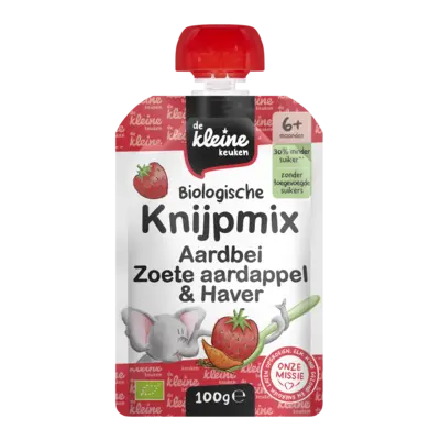 pdp-image-De Kleine Keuken Knijpmix aardbei zoete aardappel 6m+