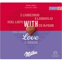 Een afbeelding van Milka With love pralines hazelnut crème