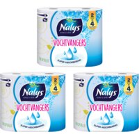 Een afbeelding van Nalys Vochtvangers keukenpapier 2=4 rol 3-pack