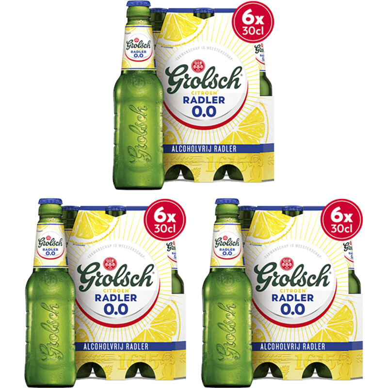 Een afbeelding van Grolsch Radler 0.0 bier 3-pack