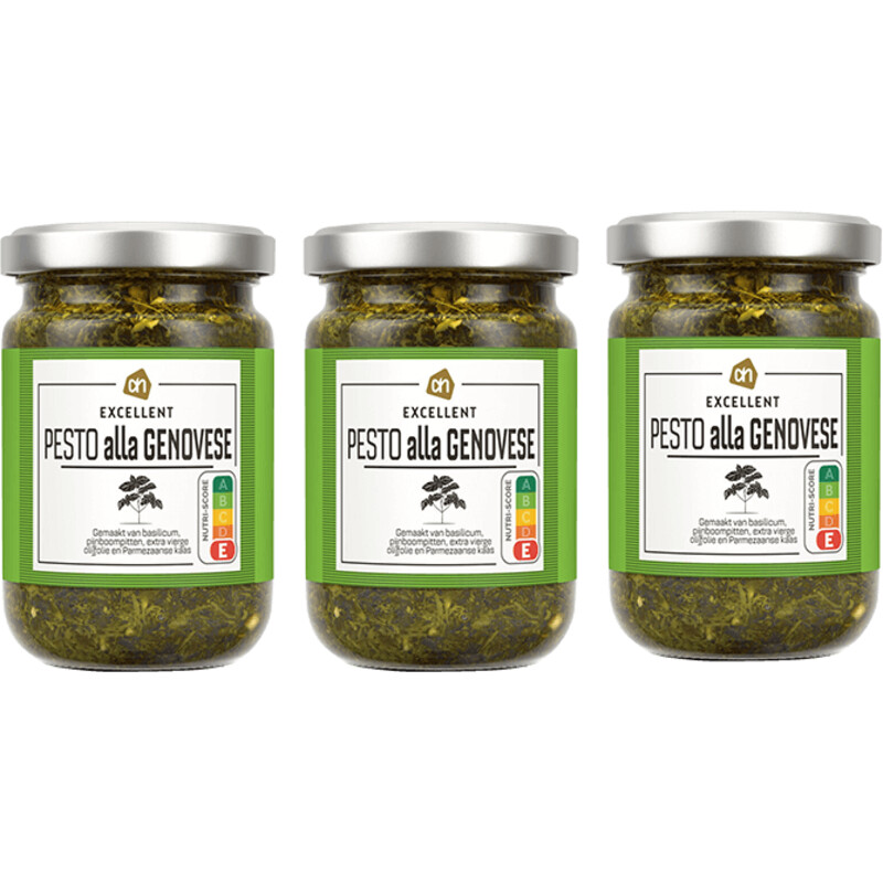 Een afbeelding van AH Excellent Genovese pesto 3-pack
