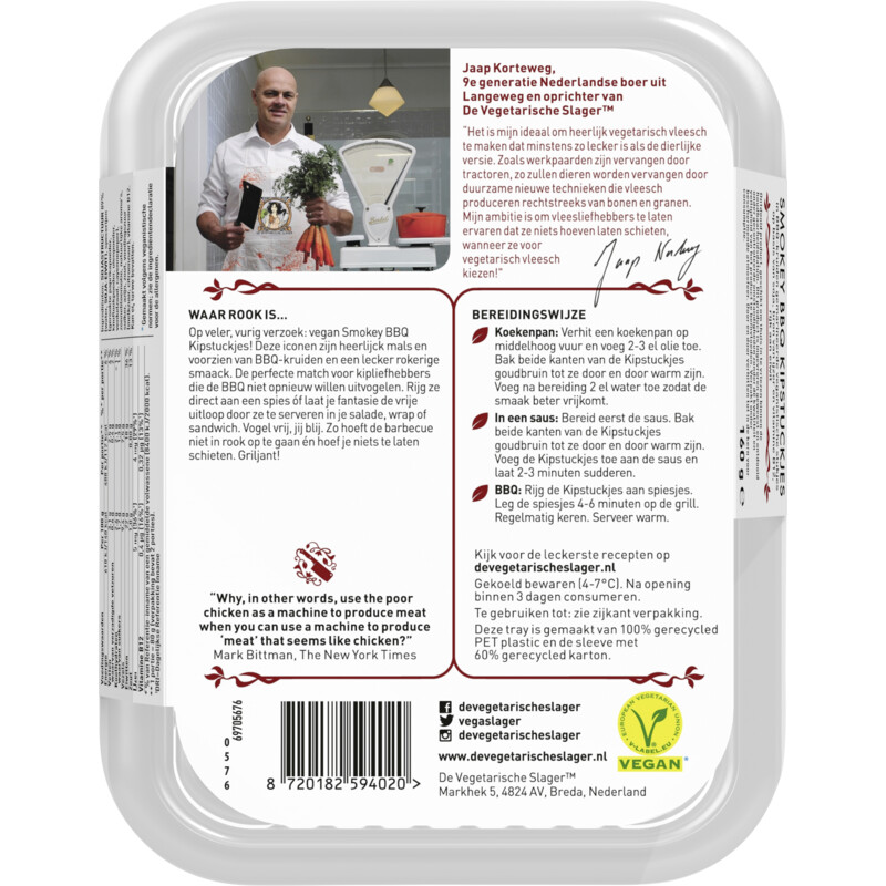 Een afbeelding van Vegetarische Slager Vegan smokey BBQ kipstuckjes
