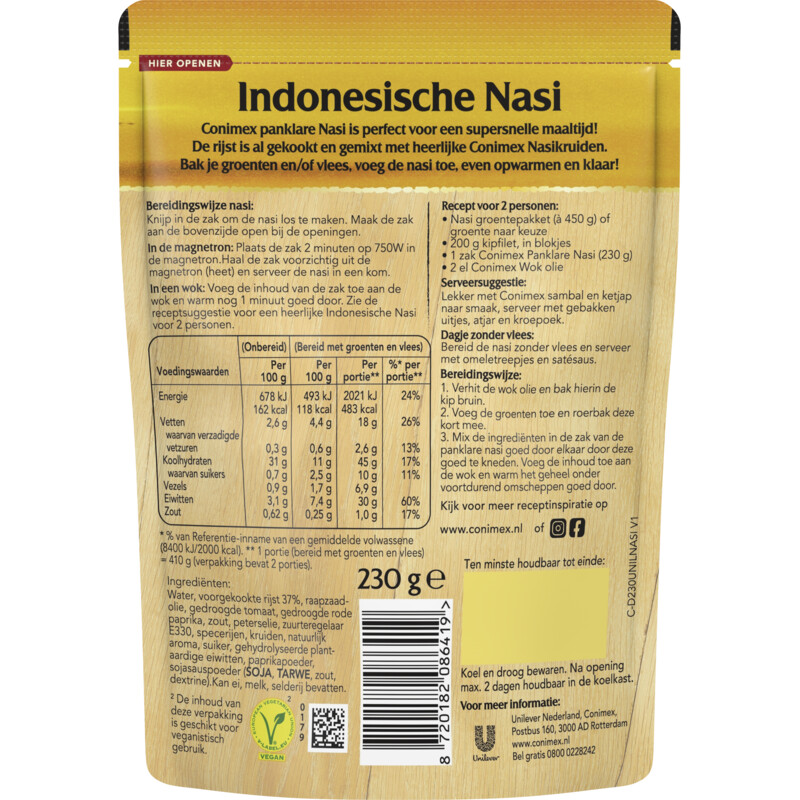 Een afbeelding van Conimex Panklare nasi