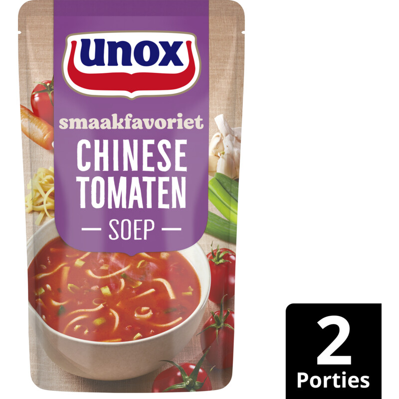 Een afbeelding van Unox Chinese tomatensoep