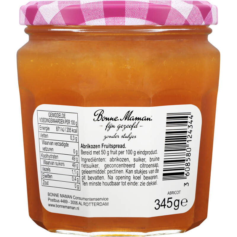 Een afbeelding van Bonne Maman Abrikozen fijn gezeefd