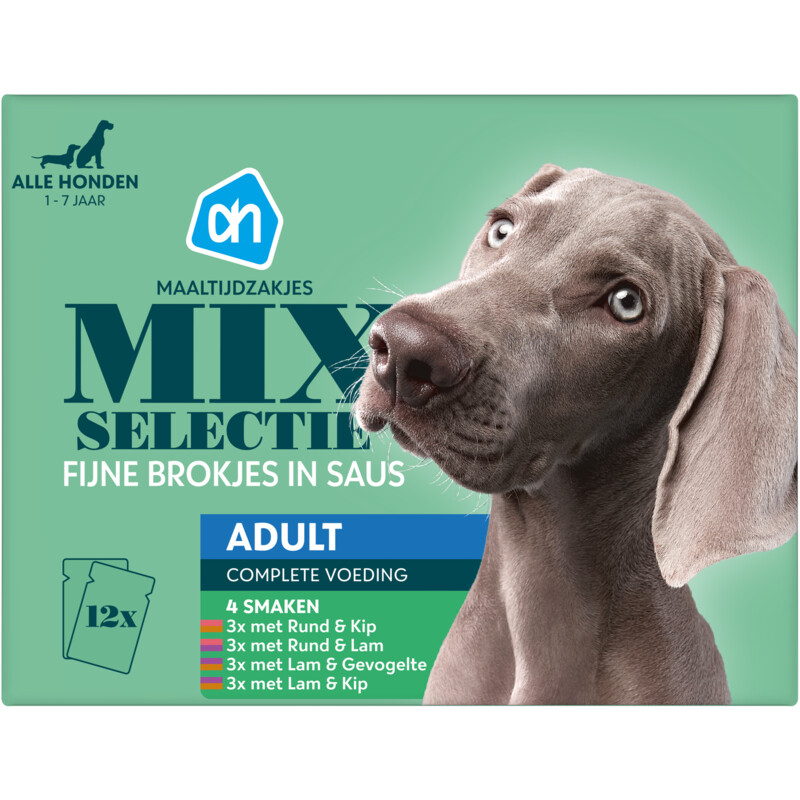 Een afbeelding van AH Maaltijdzakjes mix in saus adult