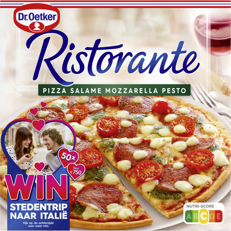 Dr. Oetker Ristorante pizza salami mozzarella pesto bestellen Albert Heijn