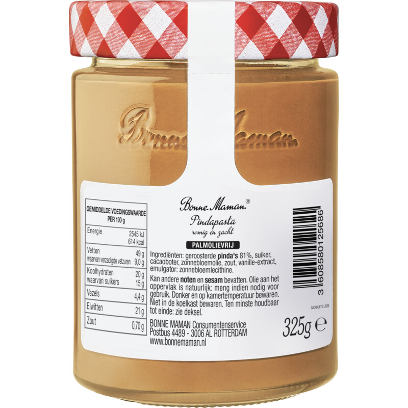 Een afbeelding van Bonne Maman Pindapasta romig en zacht
