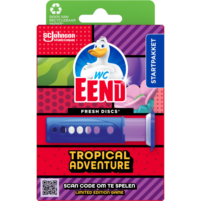 Een afbeelding van WC-Eend Fresh discs tropical summer houder