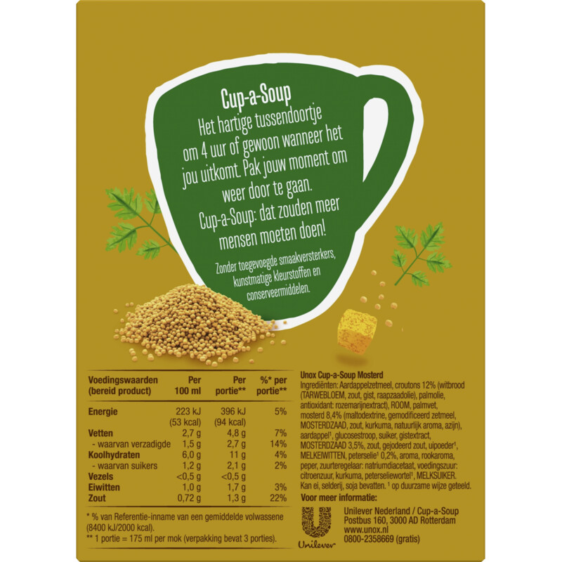 Een afbeelding van Unox Cup-a-soup mosterd