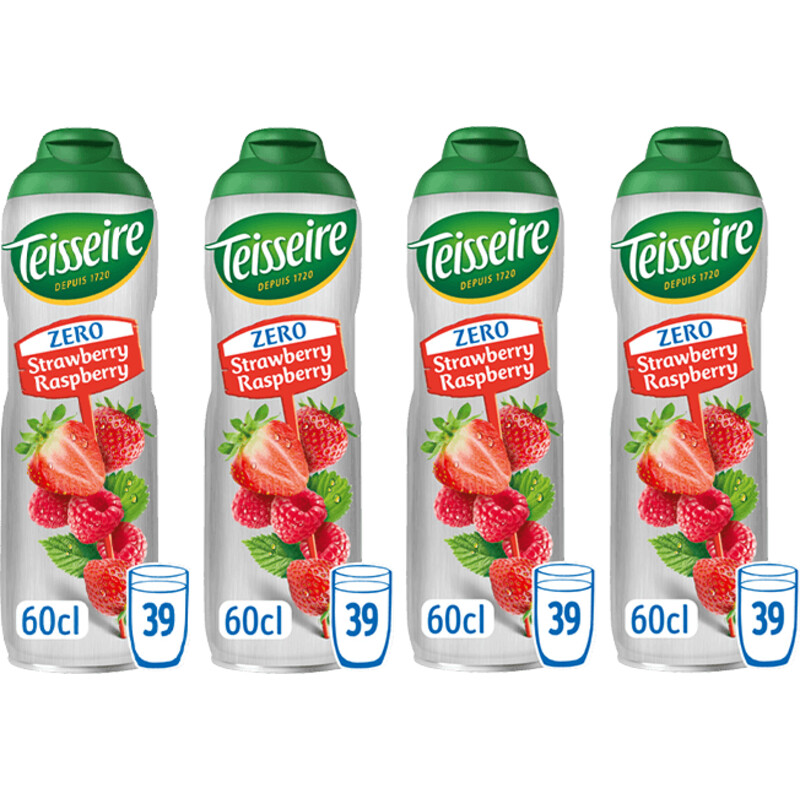 Een afbeelding van Teisseire Aardbei & Framboos 0% suiker