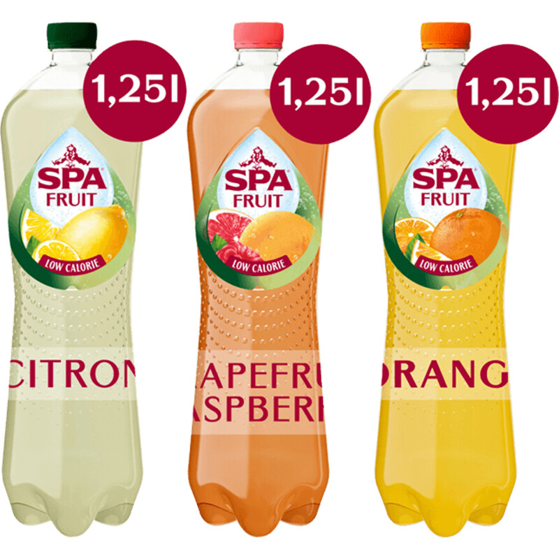 Een afbeelding van Spa Fruit Sparkling 1.25L smaken pakket