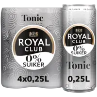 Royal Club Tonic 0% suiker 4-pack