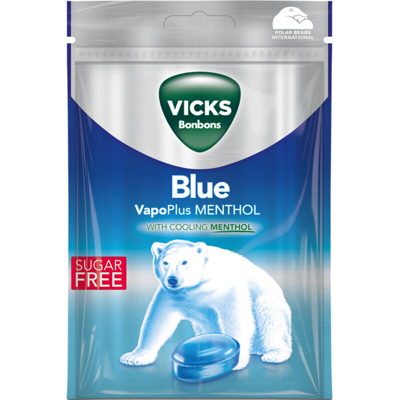 Een afbeelding van Vicks Blue menthol keelpastilles suikervrij