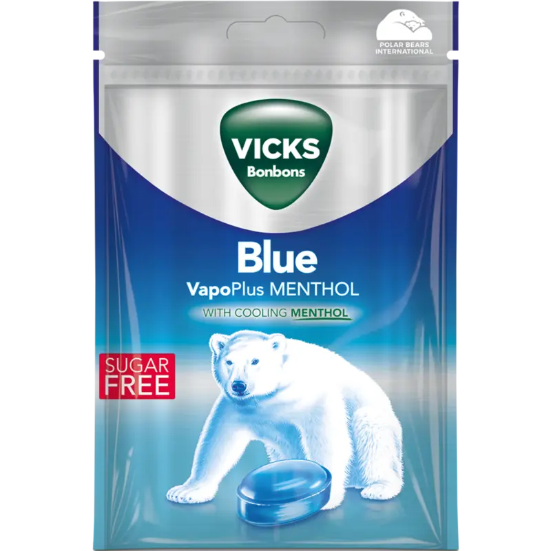 Vicks Blue menthol keelpastilles suikervrij