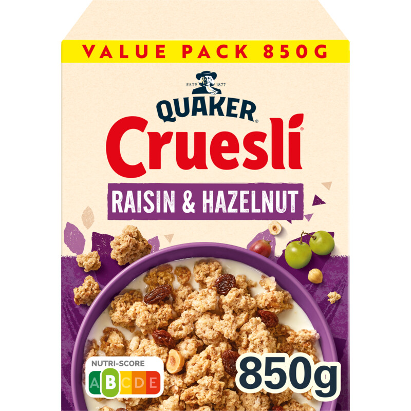 Een afbeelding van Quaker Cruesli raisin