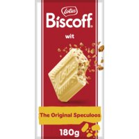 Een afbeelding van Lotus Biscoff Speculoos witte chocolade stukjes