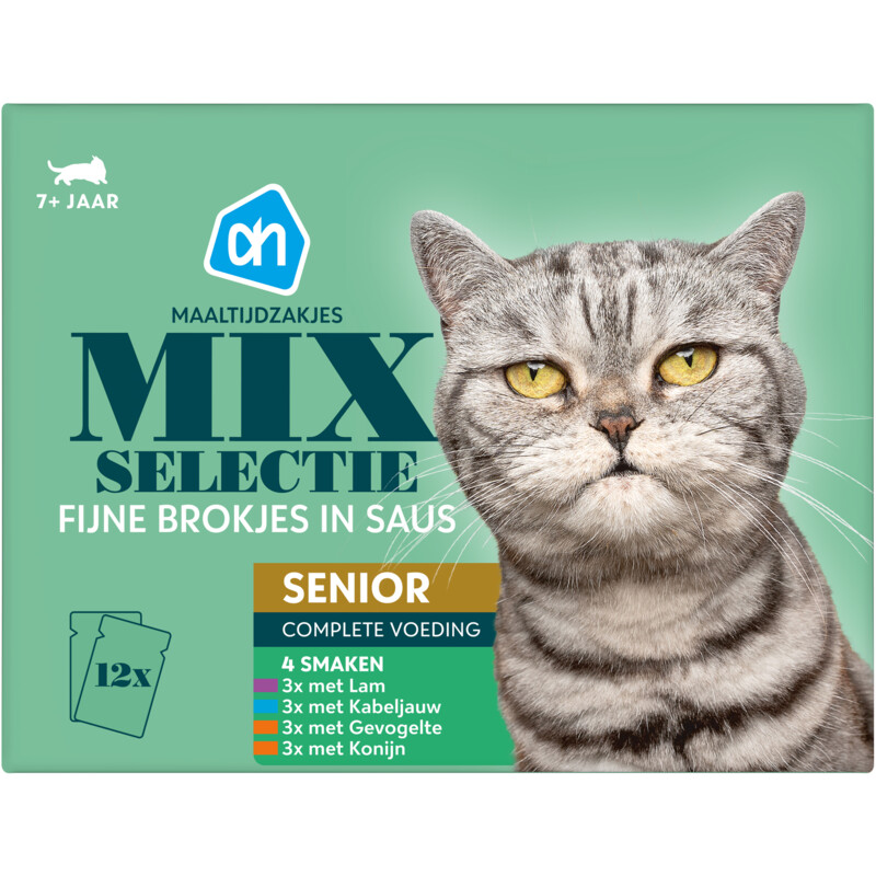 Een afbeelding van AH Maaltijdzakjes selectie senior in saus