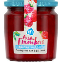Een afbeelding van AH Fruitspread aardbei framboos