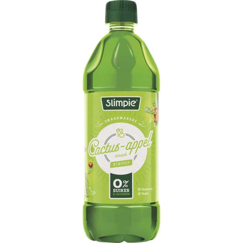 Een afbeelding van Slimpie Cactus-appel siroop 0% suiker