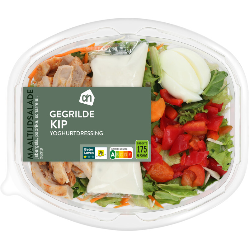 Een afbeelding van AH Basis maaltijdsalade gegrilde kip