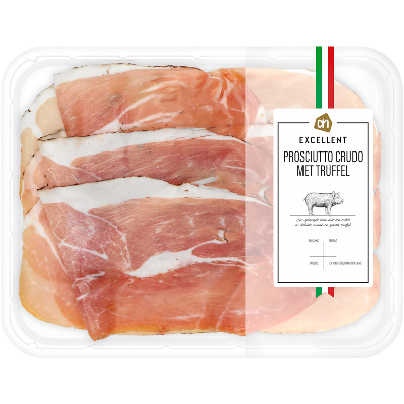 Een afbeelding van AH Excellent Prosciutto crudo truffel