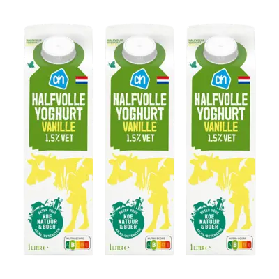 pdp-image-AH Halfvolle Vanille Yoghurt 3-pack