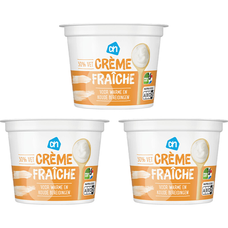 Een afbeelding van AH Creme Fraiche 3-pack