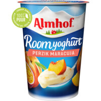 Een afbeelding van Almhof Roomyoghurt perzik maracuja